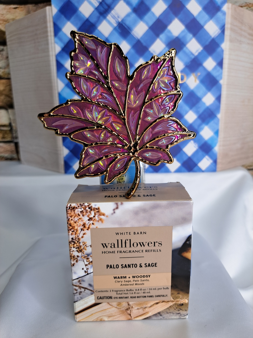 BATH & BODY WORKS WALLFLOWER PLUG-IN 3-PIECE SET 'PALO SANTO & SAGE'